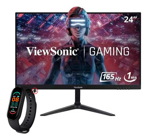 Monitor Gaming Led Viewsonic 24 Full Hd 165hz Negro + Smartw