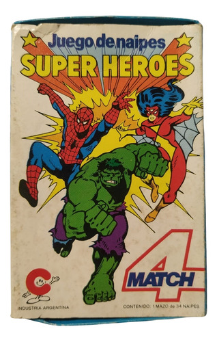 Juego De Naipes Super Héroes Match 4 Original De Cromy