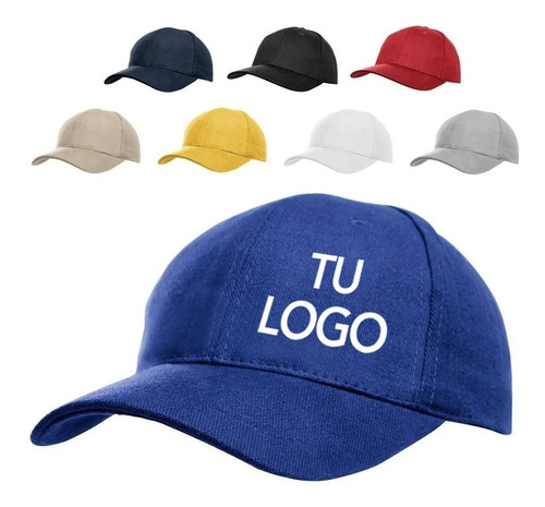 Imagen 2 de 5 de 12 Gorras Gabardina T169 Logo Bordado Incluido | Giveaway