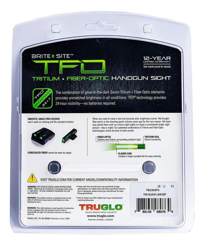 Truglo Tfo Glock 20/21 10mm .45 Acp