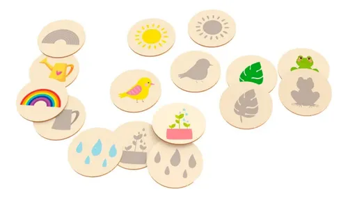 Juego de memoria Shadows And Shapes Ii en MDF 32 piezas Xalingo