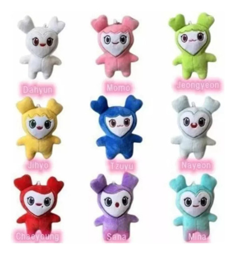 9 Piezas Muñeca De Peluche Twice Momo, Llavero De Felpa