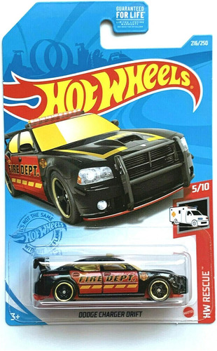Hot Wheels - 5/10 - Dodge Charger Drift Fire - 1/64 - Gtb11