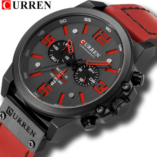 Reloj Deportivo Para Hombre Curren 8314 Con Correa De Cuero