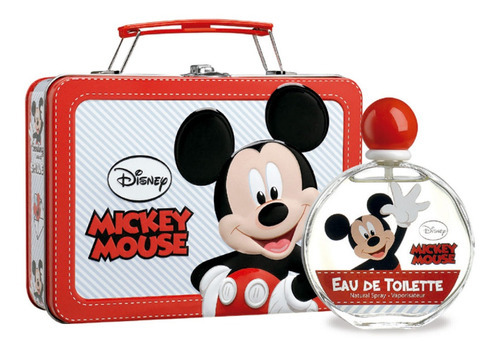 Perfume Disney Mickey 100ml En Valija De Metal