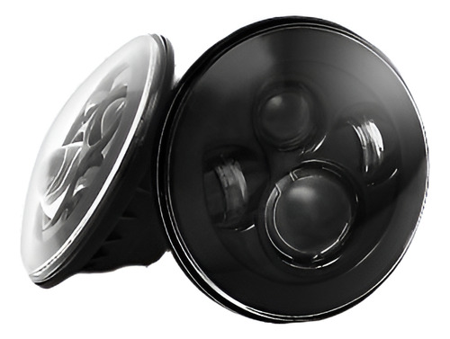 7 Pulgadas Redondo Led Faros Halo Ángulo Eyes Para Jeep 97-2