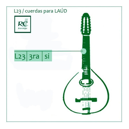 Imagen 1 de 1 de 2 Cuerdas Detalladas Royal Classics Para Laúd 3ra / Si