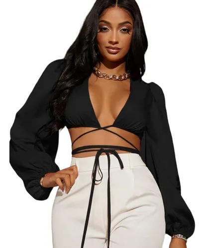 Shein tops manga larga new arrivals