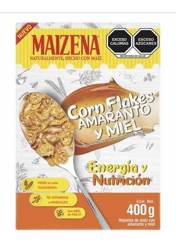 Paquete De 4 Cajas Cereal Maizena Corn Flakes Con Amaranto