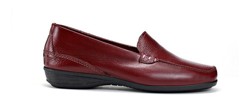 Zapato Dama Rojo Comodo  Todo Piel Suave Piso Ligero  