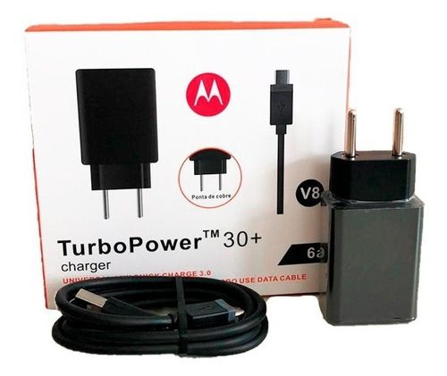 Carregador Motorola Turbo Power 30+ V8