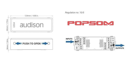 Imagem 2 de 2 de Audison Uss4 Simulador Carga Resistiva Sinal Alto Fal. Vista