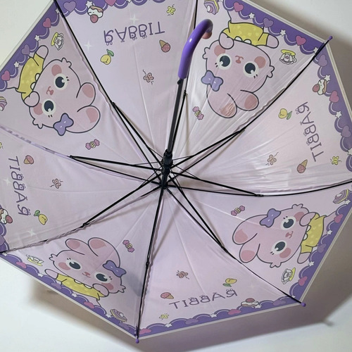 Paraguas Infantil Con Estampados De Animales Kawaii H G Q Color Rosa Pálido