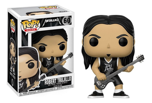 Boneco Robert Trujillo Banda Metallica Pop! Rocks 60 Funko