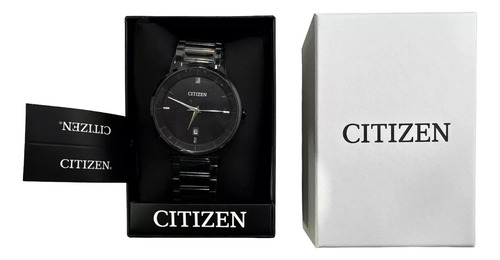 Relógio Citizen Bi5017-50e Analógico Para Homens Preto Preto Preto