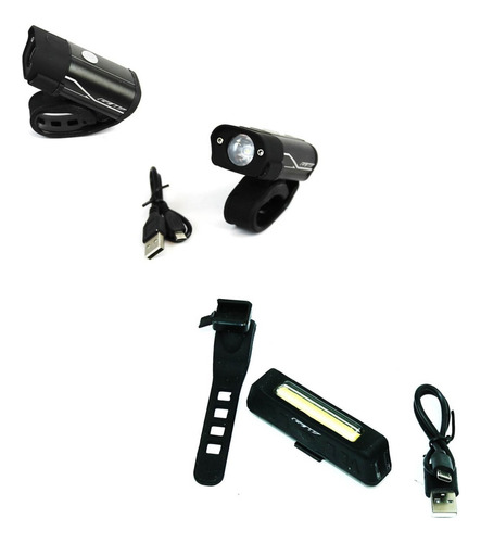 Combo Luz Bicicleta Delantera Trasera Gw Alta Potencia Usb 