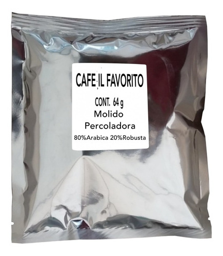 Café Molido Porcionado Para Percoladora Cj 64 Sobres De 64g