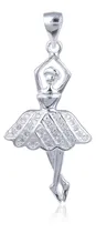 Comprar Dije Bailarina Ballet Baile Danza Piedra Cubic Plata 925