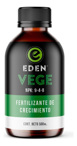 Fertilizante Eden Vege Crecimiento Nitrógeno 500 Cc