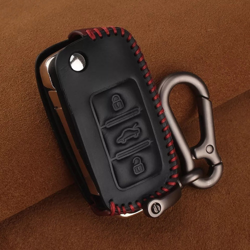 Imagen 2 de 2 de Funda Llave Piel Vw Jetta Bora Vento Tiguan Polo Passat