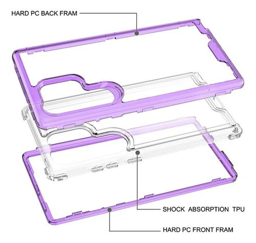 Funda Para Oppo Uso Rudo 3 En 1 Grado Militar Antigolpes Lila Oppo Reno 12 5g