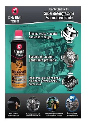 Desengrasante Para Motor Para Carro Espuma Penetrante