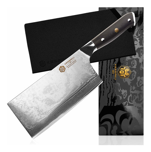 Cuchillo Hacha Kessaku Cleaver - Damascus Dynasty Series Bxb