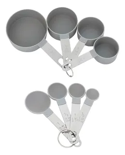 Juego de 8 tazas y cucharas medidoras culinarias, kit de cocina