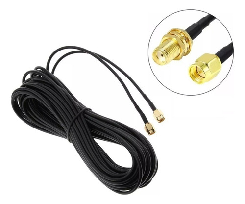 Cable Rp-sma Coaxial Extension Antena Intenet Wifi 5 Metros