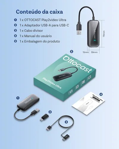 Ottocast Play2video Ultra Wireless Carplay Android Auto