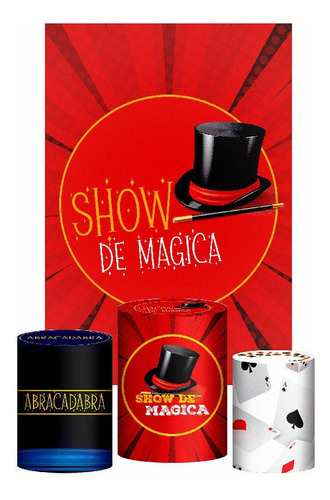 Kit Casado Magica Trio Capa Cilindro Retangular Tecido