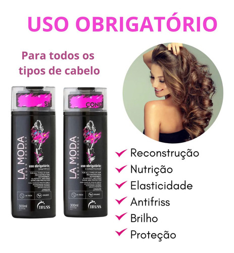 Truss Uso Obrigatório Shampoo+ Condicionador 300ml+ Leave-in