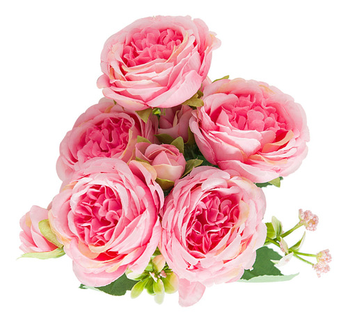 2 Ramo De Peonías Artificiales Flores Para Hogar O Bodas