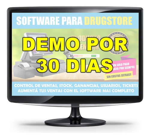 Demo X 30 Días Software Para Drugstore Control Stock, Ticket