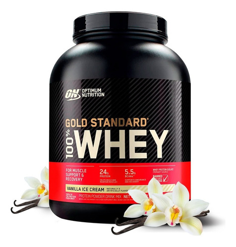 Proteína Whey Gold Standard 5lb - Optimum Nutrition Sabor Vainilla