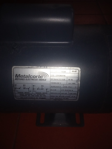 Imagen 5 de 7 de Motor Eléctrico Metalcorte 2 Hp 3.480 Rpm Monofásico