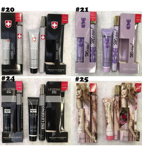Imagen 2 de 5 de Docenas Combo Perfumes 35ml Y Crema 40ml Caballeros Damas