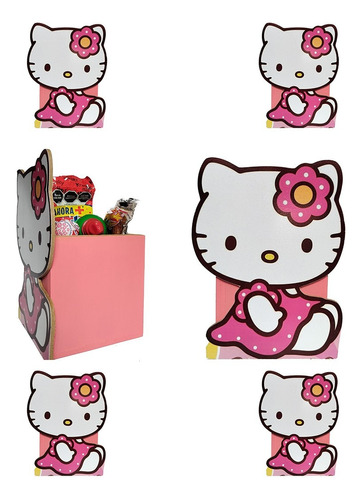 Centro De Mesa, Dulcero, Bolo, Lapicero Hello Kitty, 5 Pzas