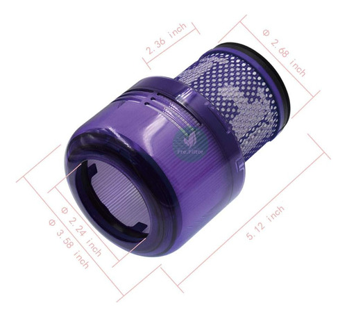 Filtro Hepa De Reemplazo De 2 Paquetes Compatibles Con Dyson