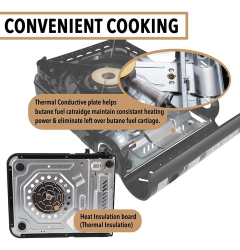 Gas One Estufa Portátil Con Cabezal De Quemador De Latón, Ll