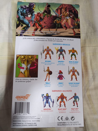 Figura Masters Of The Universe Teela Super 7 Motu He Man (Usado)