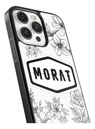 Case Funda Para Iphone Morat Musica Banda Pop Fondo Blanco Negro Morat 16e