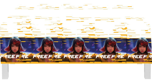 Toalha De Mesa Personalizada Festa Free Fire Gamer Cor Personalizado no tema Free Fire