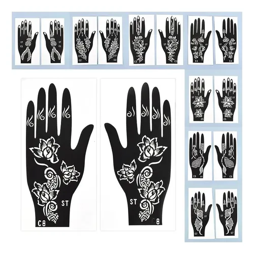 comprar Bamttoo Kit De Tatuaje Temporal De Henna De 16 Hojas De De Y