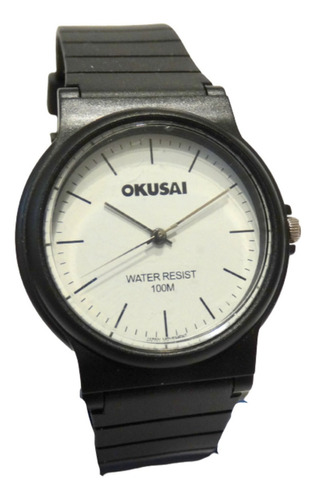 Imagen 1 de 9 de Reloj Okusai Ok42 Clásico Wr100 Caucho Garantía Oficial 12 M