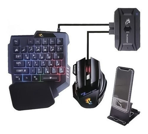 Kit Teclado Mouse Gamer Celular Compatible Con Call Of Duty