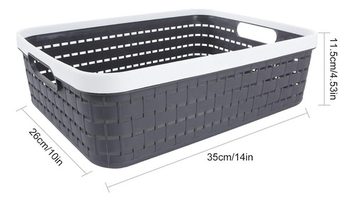 Cestas De Plástico 14x10x4.5 Con Asa Para Almacenamiento