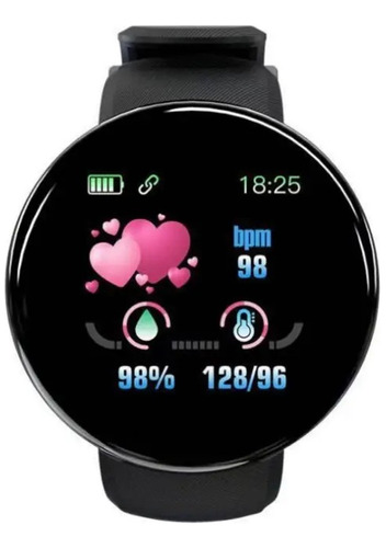 Smartwatch D18. Notificacion Redes Sociales. Podómetro