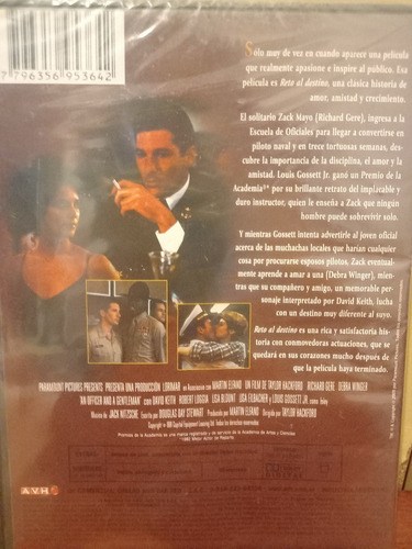 Reto Al Destino, Pelicula En Dvd, Richard Gere, Debra Winger