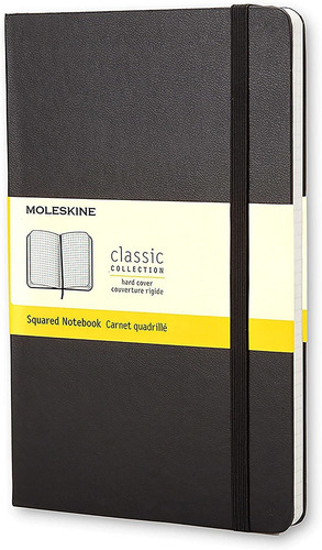 Cuaderno Moleskine Clasico Cuadriculado Tapa Dura - Negro